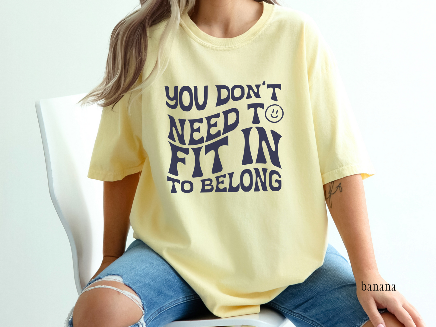 You Don't Need to Fit in to Belong T-Shirt, Disability Inclusion and Advocacy Shirt, Neurodiversity Tee, Apparel for Autism Acceptance and Awareness, Gift For Advocate