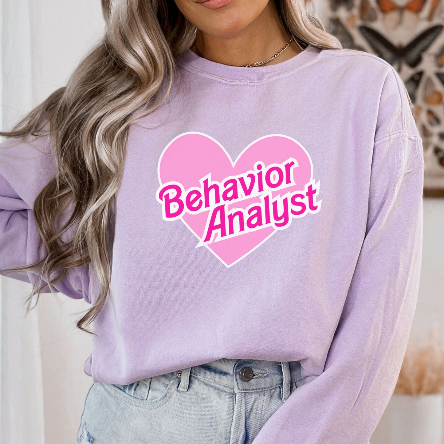 Behavior Analyst Doll themed sweatshirt, 90s BCBA, ABA crewneck, Unisex Garment-dyed Comfort Colors