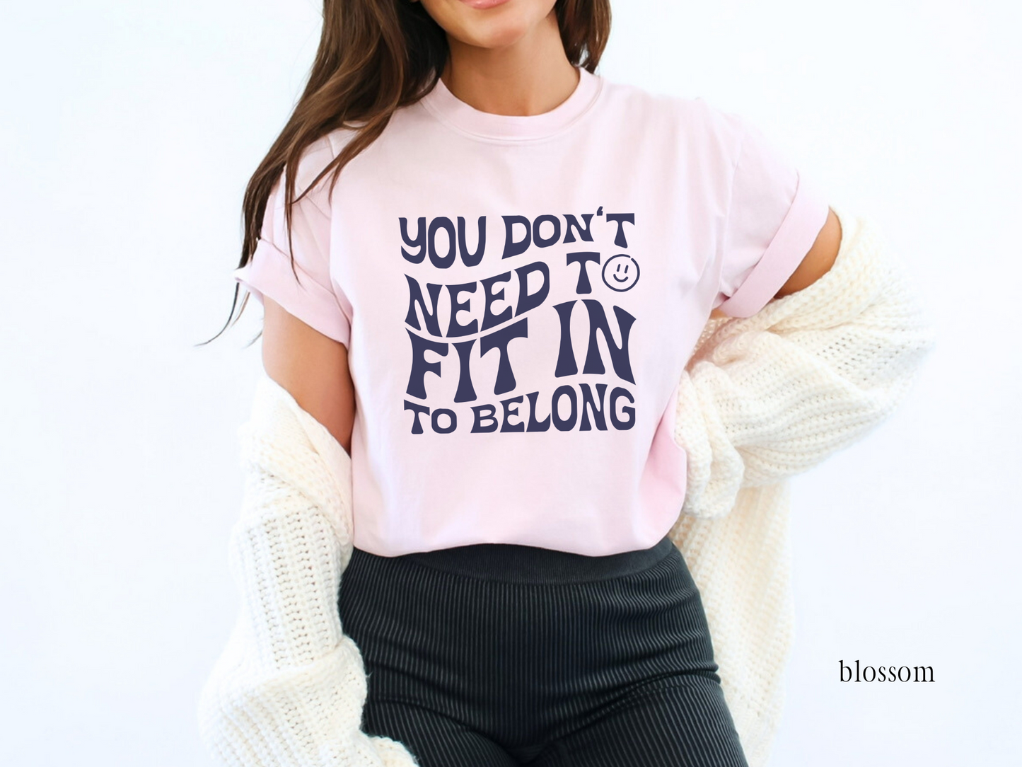 You Don't Need to Fit in to Belong T-Shirt, Disability Inclusion and Advocacy Shirt, Neurodiversity Tee, Apparel for Autism Acceptance and Awareness, Gift For Advocate