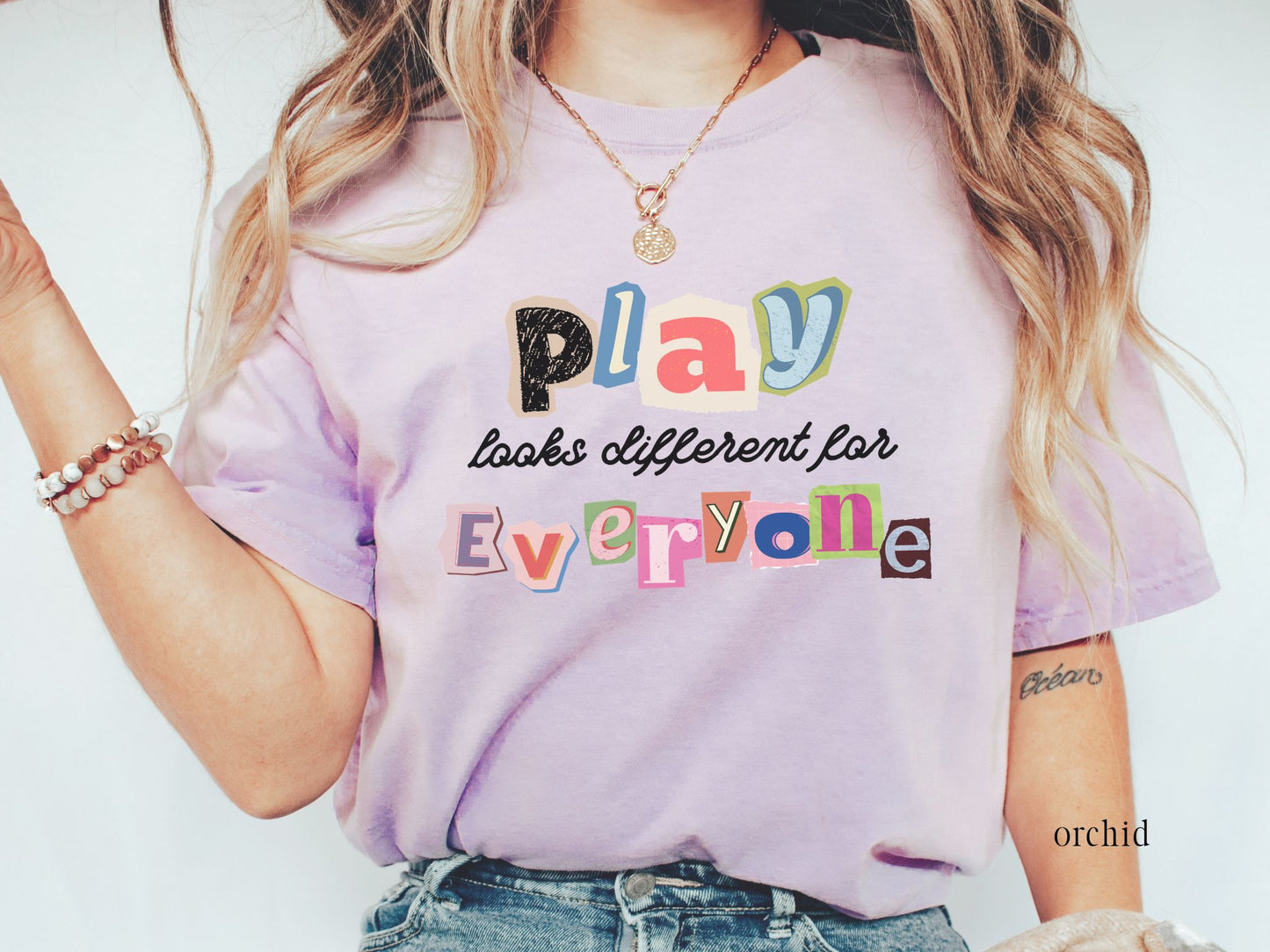 Play Looks Different for Everyone T-Shirt, Aba Speech OT Tee, Special Education Teacher Tee