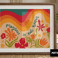 Progress Is Not Linear Poster | Retro Groovy Classroom Print | Hand-drawn Special Education Decor | Boho Floral Motivational Print
