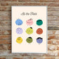 All The Feels Emotions Poster | Hand-drawn Classroom Feelings Chart | SEL Wall Art | School Counselor Decor | Therapist Office Matte Poster Print