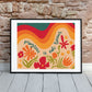 Progress Is Not Linear Poster | Retro Groovy Classroom Print | Hand-drawn Special Education Decor | Boho Floral Motivational Print