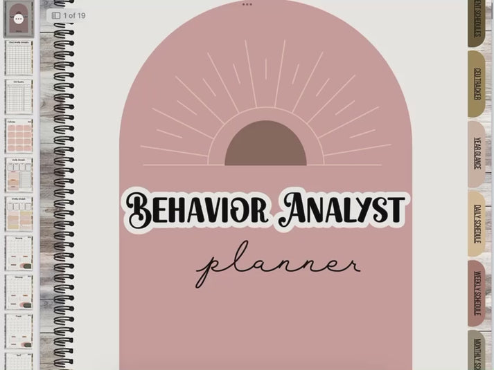 Digital BCBA Planner 2026 Calendar years, Behavior analyst digital pla ...