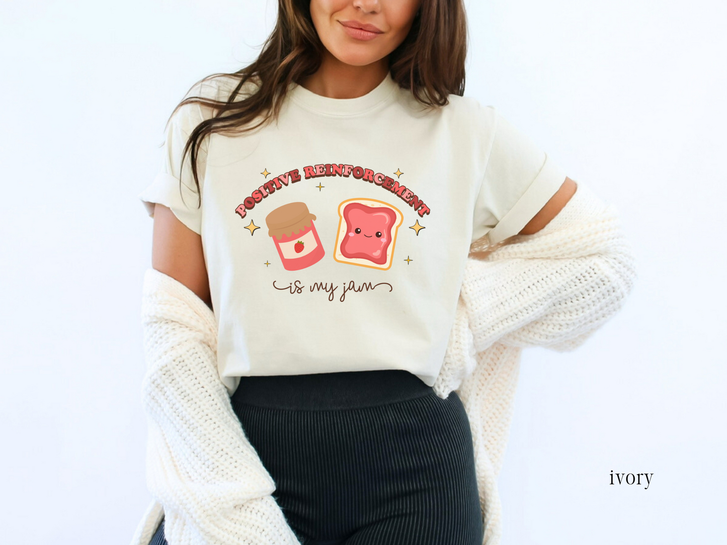 Positive Reinforcement Is My Jam T-shirt, Aba Apparel, RBT BCBA Tee, Behavior Tech Shirt, Gift for Behavior Analyst, Comfort Colors 1717