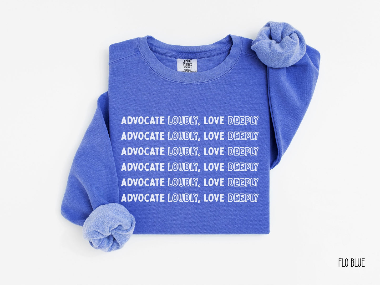 Advocate Loudly Love Deeply Sweatshirt | Inclusion Crewneck for Teachers, Therapists & Advocates
