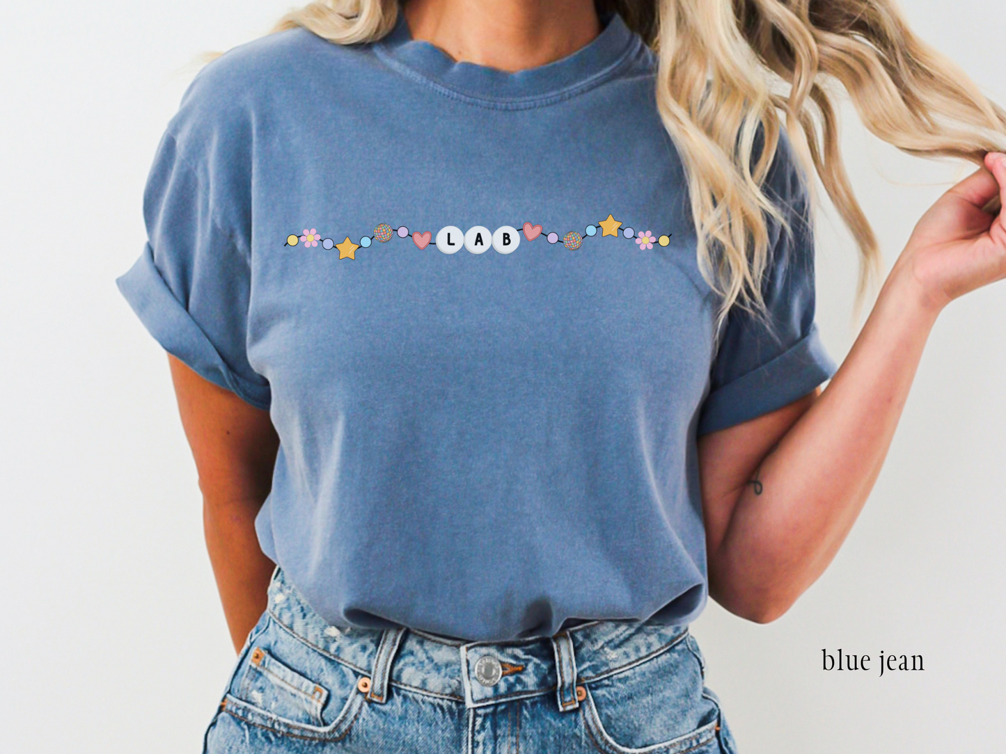 Comfort Colors Lab Technician Friendship Bracelet Shirt, Lab Tech Tee, gift for Medical Lab Tech