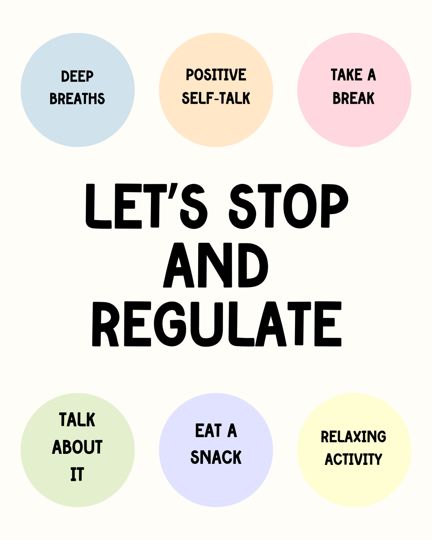 Free Self-Regulation Printable Resource