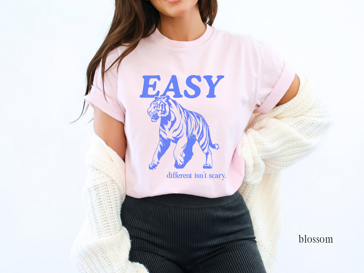 Easy Tiger, Different Isn't Scary T-Shirt, Inclusion and Advocacy Tee, Comfort Colors Unisex Tee