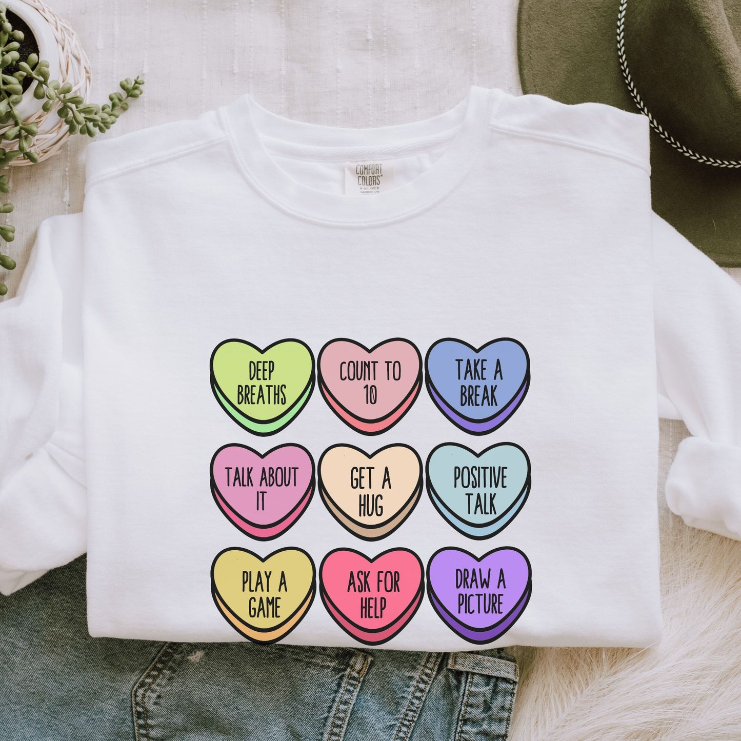 Teacher Hearts Coping Skills Sweatshirt, Valentines day special education, aba bcba rbt apparel, ot slp crewneck