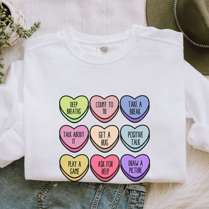 Teacher Hearts Coping Skills Sweatshirt, Valentines day special education, aba bcba rbt apparel, ot slp crewneck