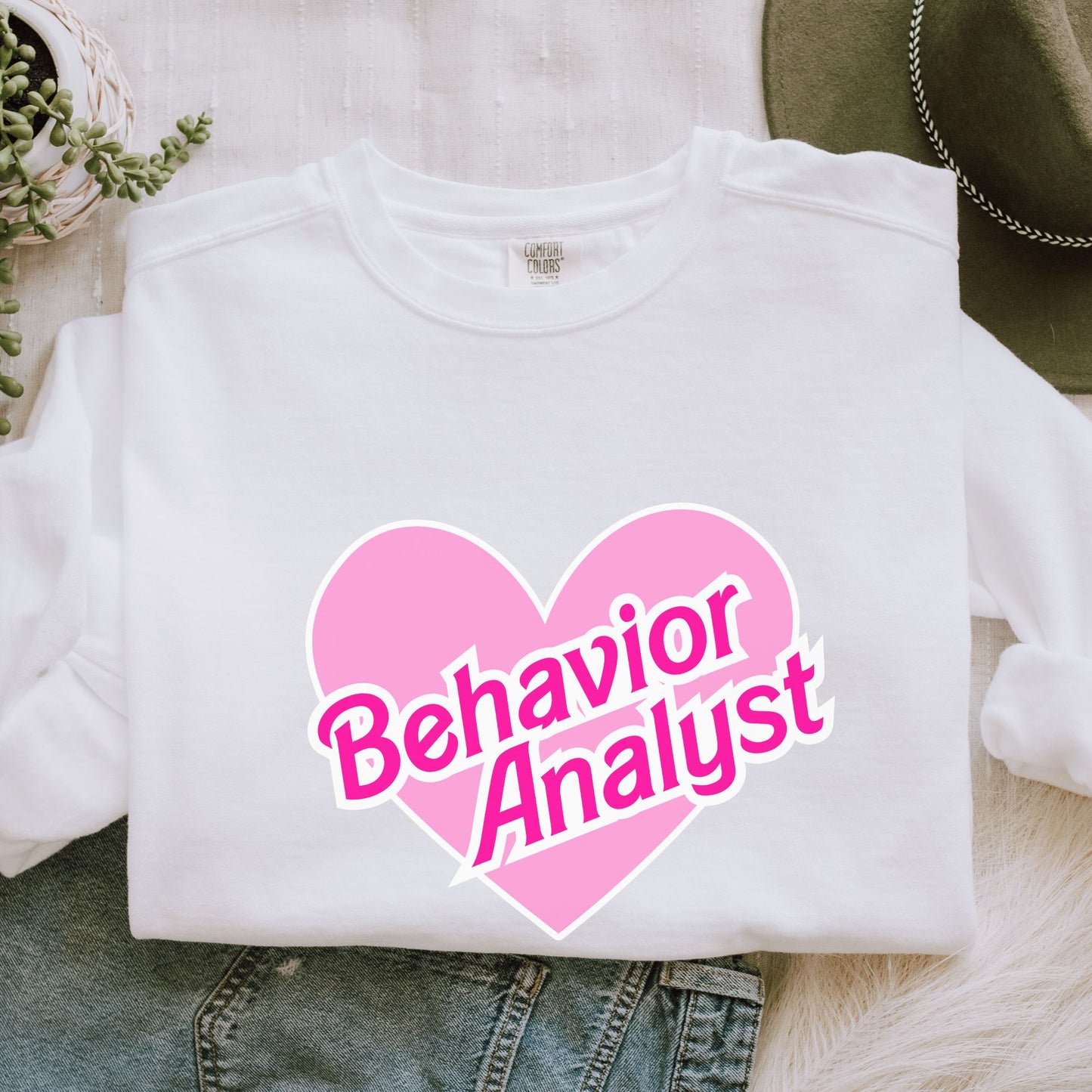 Behavior Analyst Doll themed sweatshirt, 90s BCBA, ABA crewneck, Unisex Garment-dyed Comfort Colors